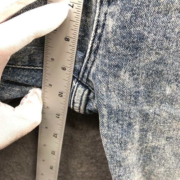 Guess Acid Wash Skinny Jeans Womens 30x32 Blue Stretch Mid Rise Rock Punk - Picture 11 of 14